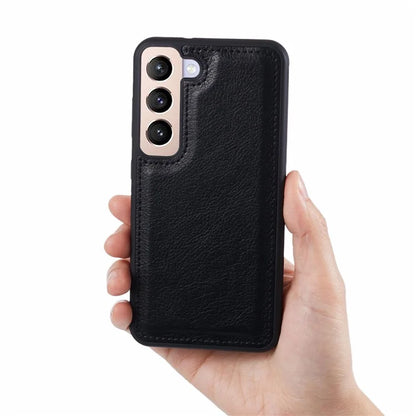 For Samsung Galaxy S23+ Case Solid Color PU Leather Calf Texture Back Cover