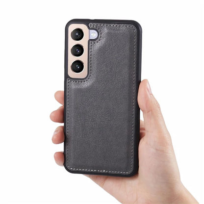 For Samsung Galaxy S23+ Case Solid Color PU Leather Calf Texture Back Cover