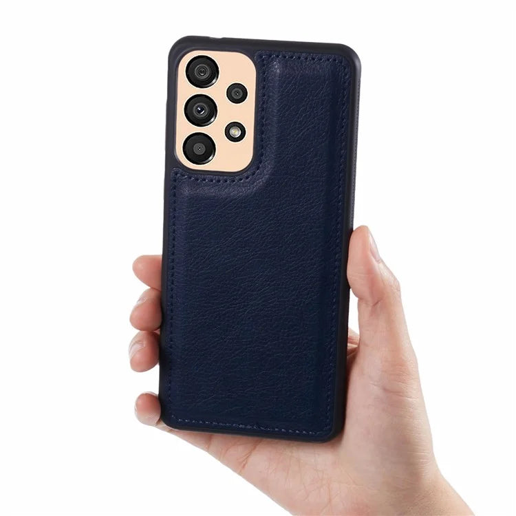 For Samsung Galaxy A23 5G (Global Version) / A23 4G Case PU Leather+TPU Shockproof Shell with Calf Texture