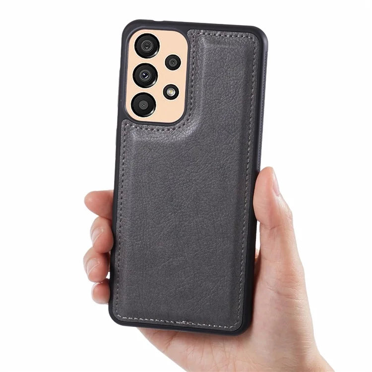 For Samsung Galaxy A23 5G (Global Version) / A23 4G Case PU Leather+TPU Shockproof Shell with Calf Texture