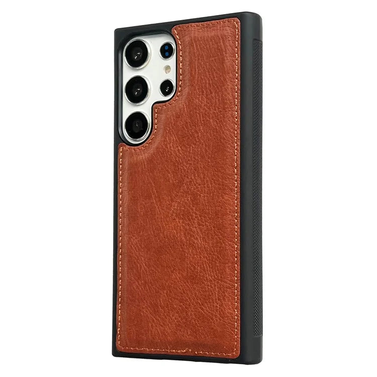 For Samsung Galaxy S22 Ultra 5G Wholesale Phone Cases Slim-Fit PU Leather Coated TPU Phone Shell