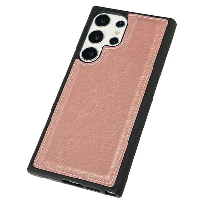 For Samsung Galaxy S21 Ultra 5G Case Calf Texture TPU+Leather Drop-proof Phone Back Shell