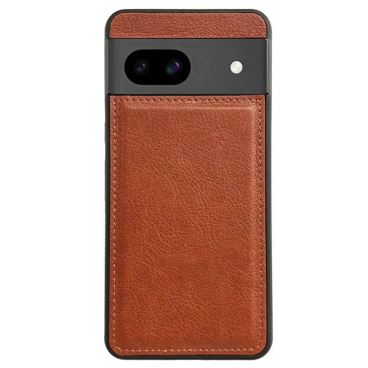 For Google Pixel 8a Case Calf Texture Leather+TPU Protective Phone Cover