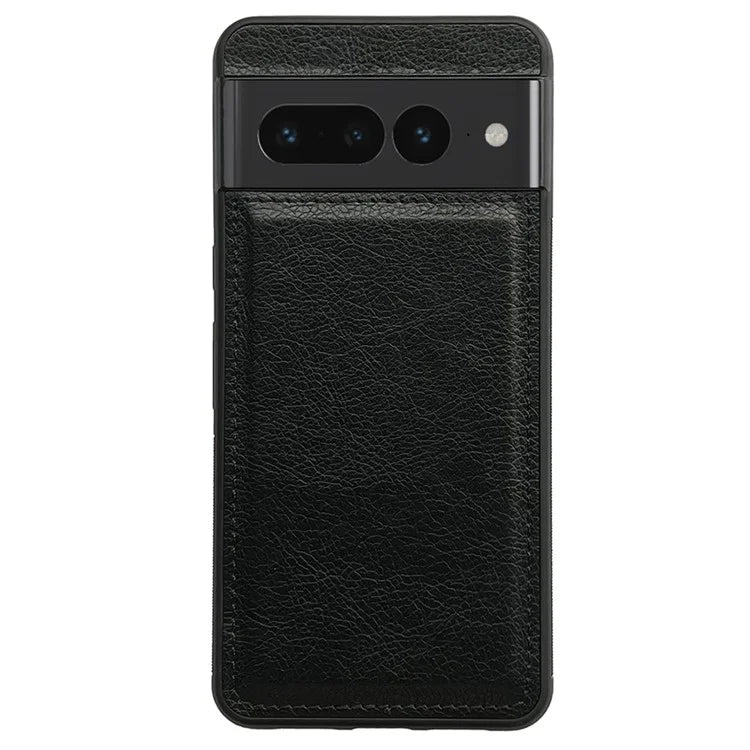 For Google Pixel 7 Pro 5G Case Calf Texture Scratch-proof Leather+TPU Back Phone Cover