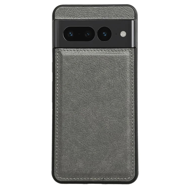 For Google Pixel 7 Pro 5G Case Calf Texture Scratch-proof Leather+TPU Back Phone Cover