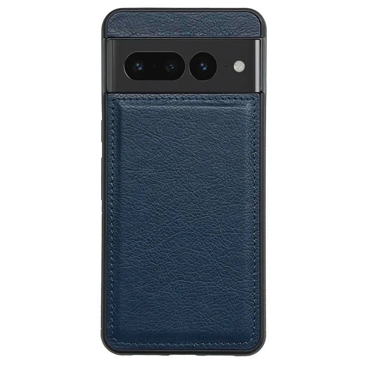 For Google Pixel 7 Pro 5G Case Calf Texture Scratch-proof Leather+TPU Back Phone Cover