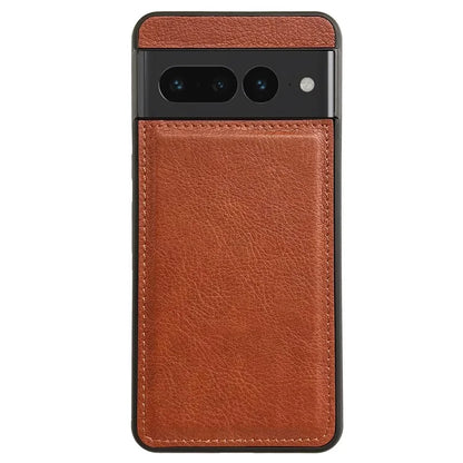For Google Pixel 7 Pro 5G Case Calf Texture Scratch-proof Leather+TPU Back Phone Cover