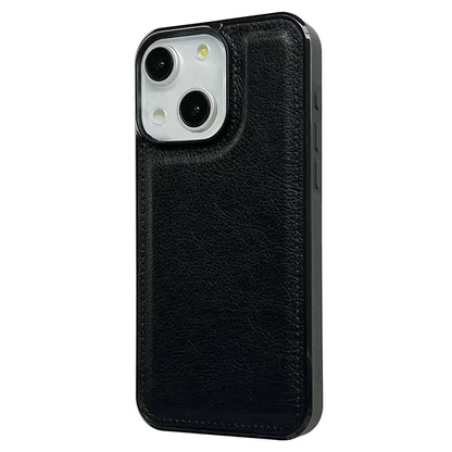 For iPhone 14 Plus Case Calf Texture PU Leather Slim Phone Back Protector