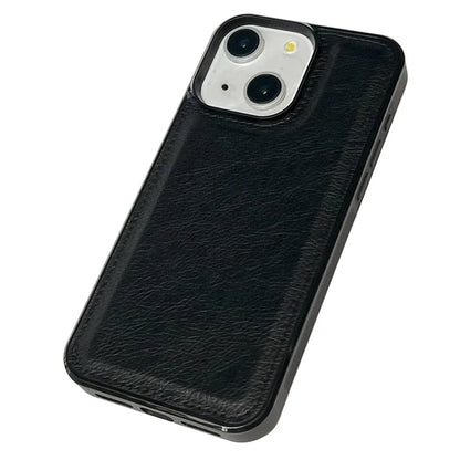 For iPhone 14 Plus Case Calf Texture PU Leather Slim Phone Back Protector