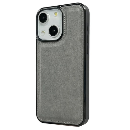 For iPhone 14 Plus Case Calf Texture PU Leather Slim Phone Back Protector