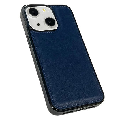For iPhone 14 Plus Case Calf Texture PU Leather Slim Phone Back Protector