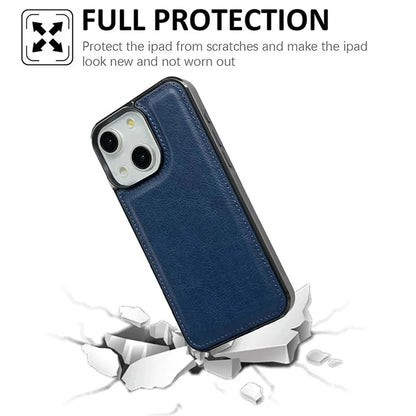 For iPhone 14 Plus Case Calf Texture PU Leather Slim Phone Back Protector