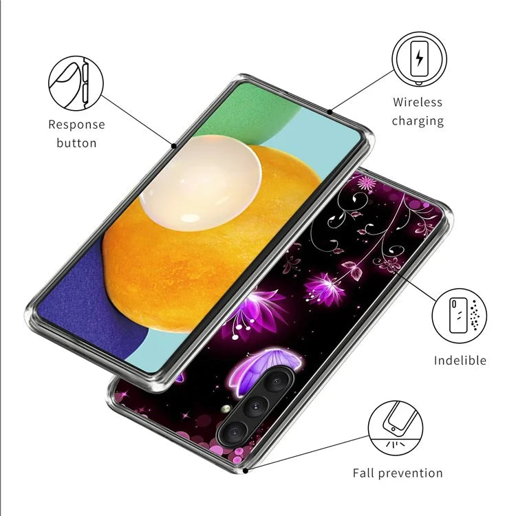 For Samsung Galaxy A25 5G (Global) (161.0 x 76.5 x 8.3mm) Case Pattern Printing Anti-drop TPU Phone Cover
