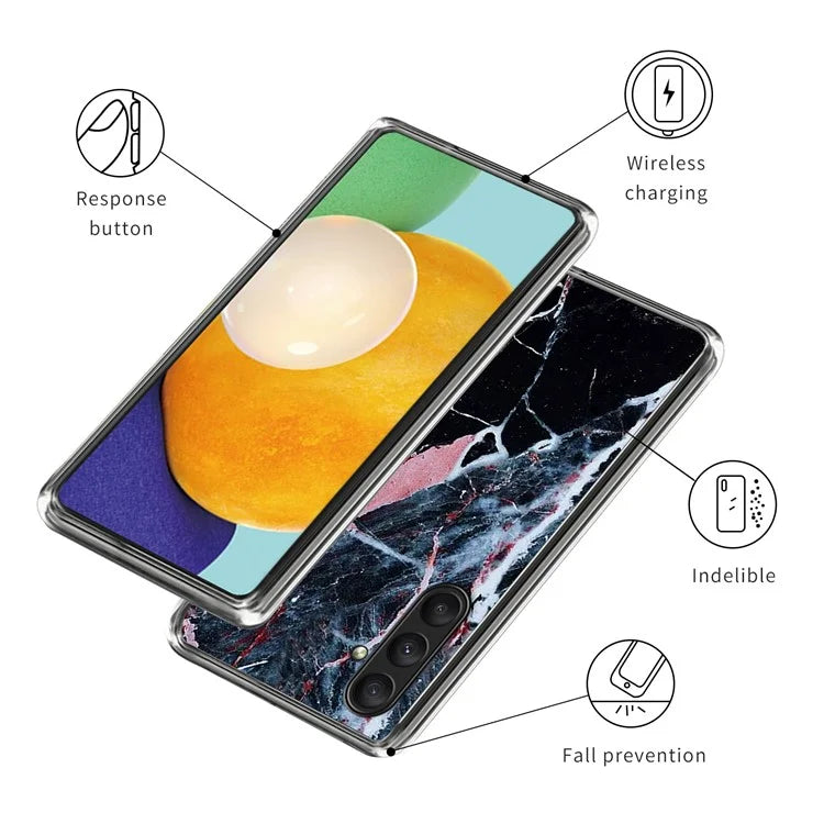 For Samsung Galaxy A25 5G (Global) (161.0 x 76.5 x 8.3mm) Case Pattern Printing Anti-drop TPU Phone Cover