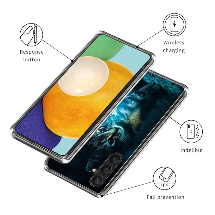 For Samsung Galaxy A25 5G (Global) (161.0 x 76.5 x 8.3mm) Case Pattern Printing Anti-drop TPU Phone Cover