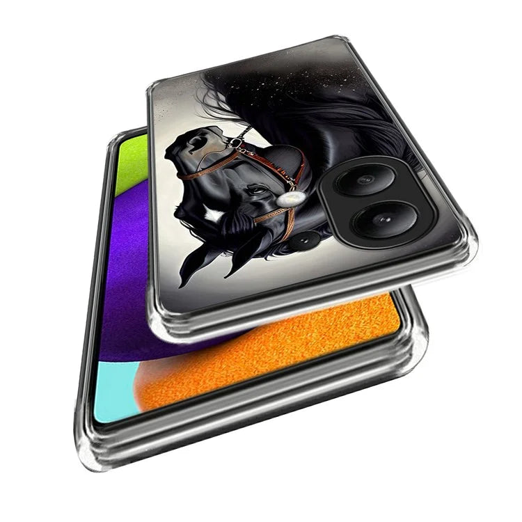 For Xiaomi Redmi Note 13 4G Case Scratch-resistant TPU Pattern Printing Mobile Phone Cover