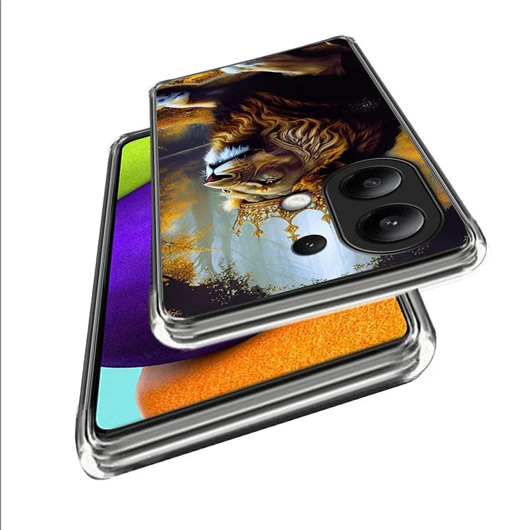 For Xiaomi Redmi Note 13 4G Case Scratch-resistant TPU Pattern Printing Mobile Phone Cover
