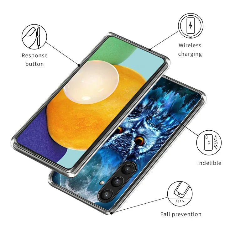 For Samsung Galaxy S24+ Case Scratch Resistant Pattern Printing TPU Phone Cover