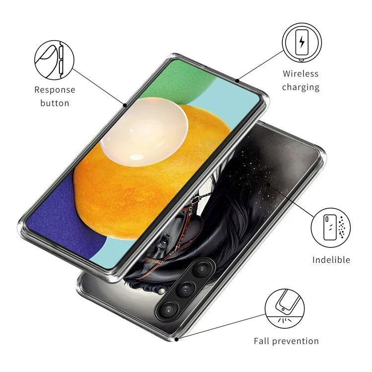 For Samsung Galaxy S24+ Case Scratch Resistant Pattern Printing TPU Phone Cover