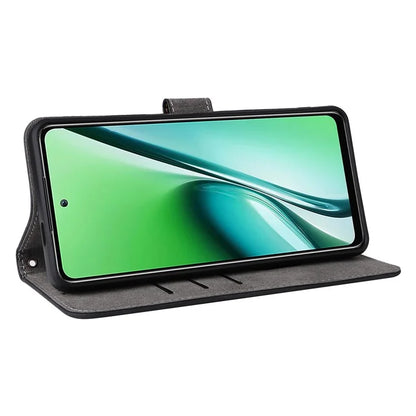 For itel RS4 4G Case with Wrist Strap RFID Blocking Stand Magnetic Phone Cover