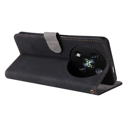 For itel RS4 4G Case with Wrist Strap RFID Blocking Stand Magnetic Phone Cover