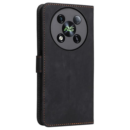 For itel RS4 4G Case with Wrist Strap RFID Blocking Stand Magnetic Phone Cover