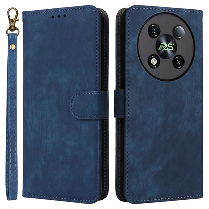 For itel RS4 4G Case with Wrist Strap RFID Blocking Stand Magnetic Phone Cover