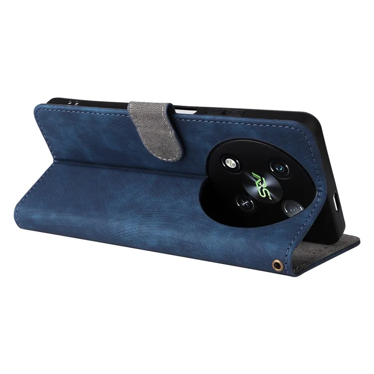 For itel RS4 4G Case with Wrist Strap RFID Blocking Stand Magnetic Phone Cover