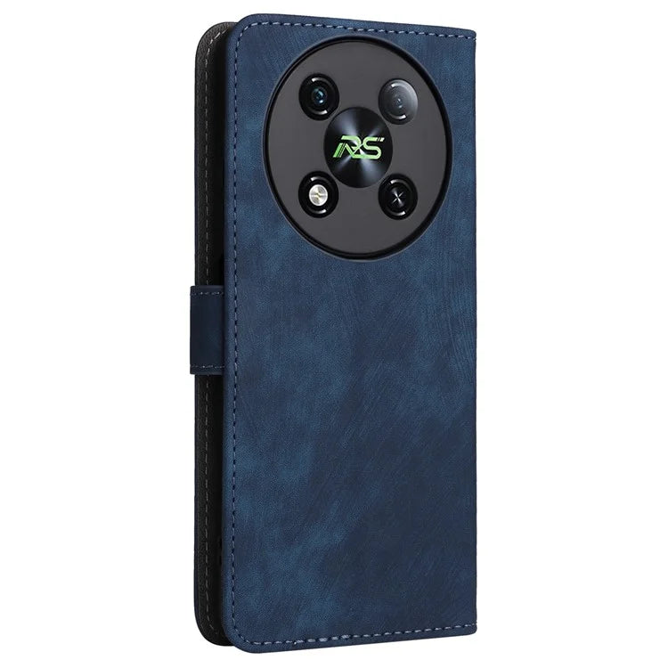For itel RS4 4G Case with Wrist Strap RFID Blocking Stand Magnetic Phone Cover
