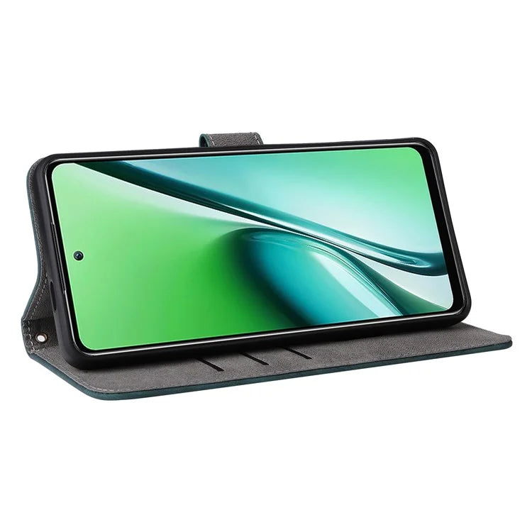 For itel RS4 4G Case with Wrist Strap RFID Blocking Stand Magnetic Phone Cover