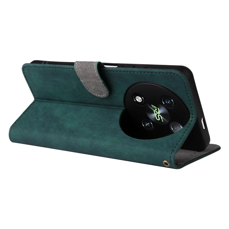 For itel RS4 4G Case with Wrist Strap RFID Blocking Stand Magnetic Phone Cover