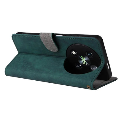 For itel RS4 4G Case with Wrist Strap RFID Blocking Stand Magnetic Phone Cover