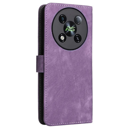 For itel RS4 4G Case with Wrist Strap RFID Blocking Stand Magnetic Phone Cover