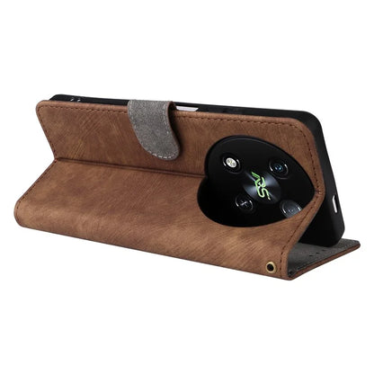 For itel RS4 4G Case with Wrist Strap RFID Blocking Stand Magnetic Phone Cover