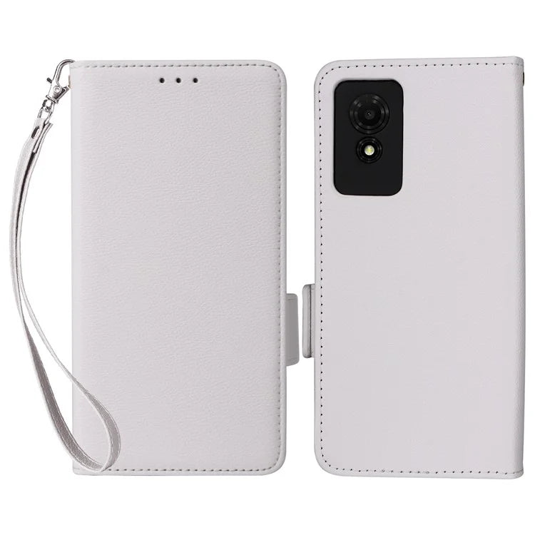 For TCL 501 T433D Leather Case Wallet Stand Litchi Texture Phone Cover Wholesale