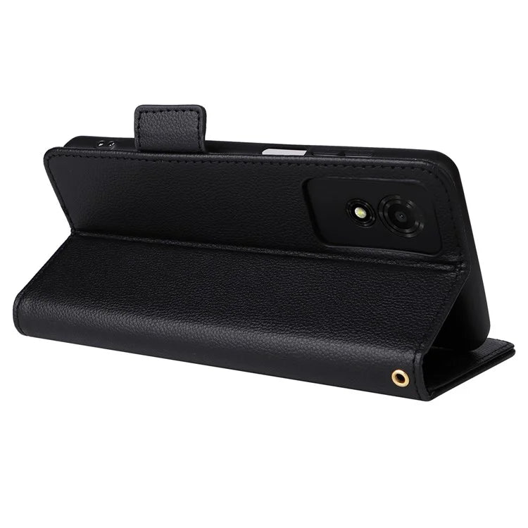 For TCL 501 T433D Leather Case Wallet Stand Litchi Texture Phone Cover Wholesale