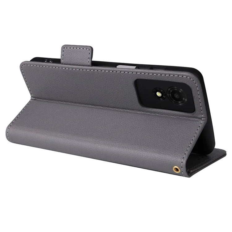 For TCL 501 T433D Leather Case Wallet Stand Litchi Texture Phone Cover Wholesale
