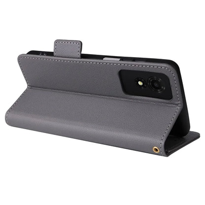 For TCL 501 T433D Leather Case Wallet Stand Litchi Texture Phone Cover Wholesale