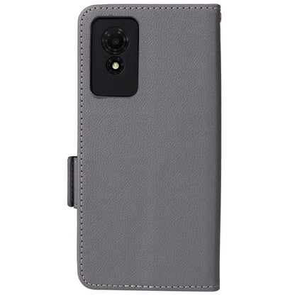 For TCL 501 T433D Leather Case Wallet Stand Litchi Texture Phone Cover Wholesale