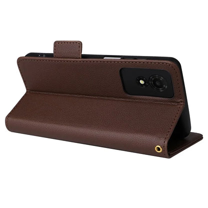 For TCL 501 T433D Leather Case Wallet Stand Litchi Texture Phone Cover Wholesale