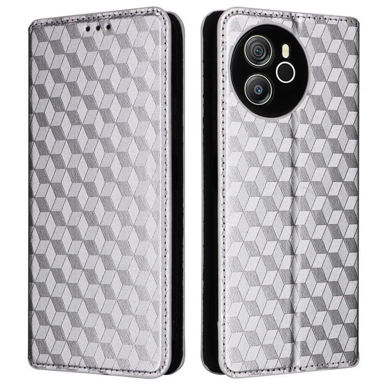 For Blackview Shark 8 Leather Case Rhombus Wallet Stand Flip Phone Cover