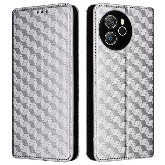 For Blackview Shark 8 Leather Case Rhombus Wallet Stand Flip Phone Cover