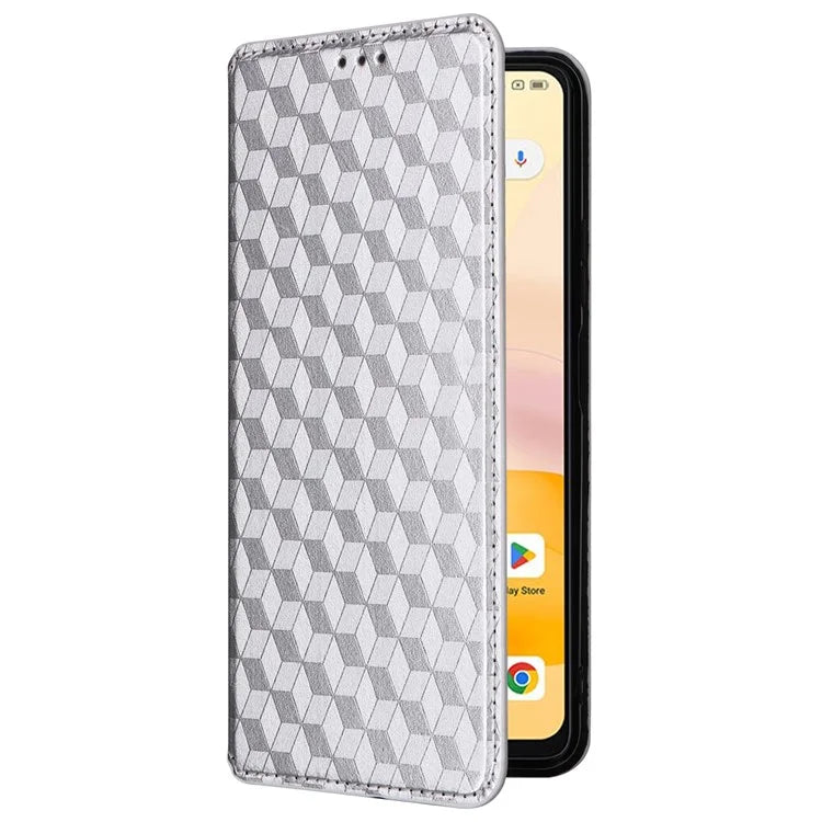 For Blackview Shark 8 Leather Case Rhombus Wallet Stand Flip Phone Cover