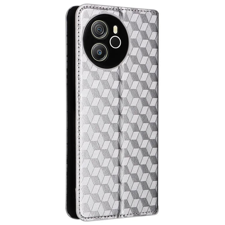 For Blackview Shark 8 Leather Case Rhombus Wallet Stand Flip Phone Cover