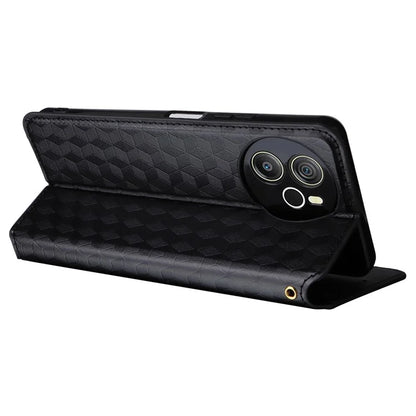 For Blackview Shark 8 Leather Case Rhombus Wallet Stand Flip Phone Cover