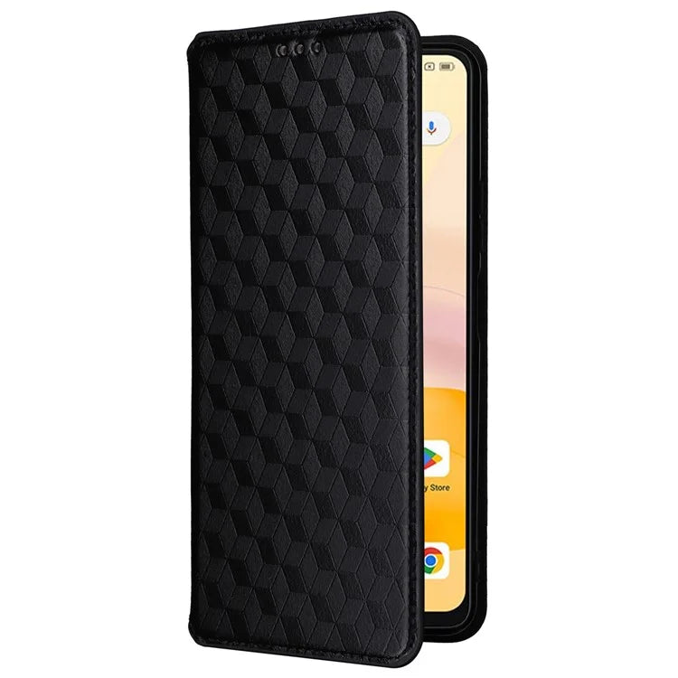 For Blackview Shark 8 Leather Case Rhombus Wallet Stand Flip Phone Cover