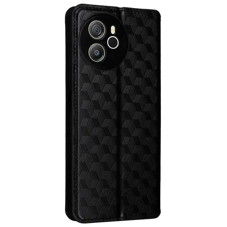 For Blackview Shark 8 Leather Case Rhombus Wallet Stand Flip Phone Cover