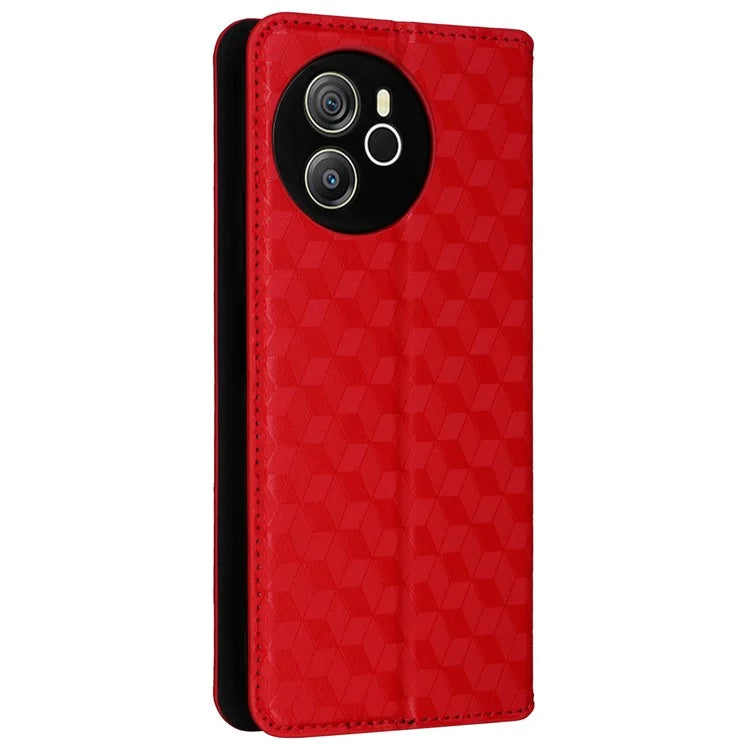 For Blackview Shark 8 Leather Case Rhombus Wallet Stand Flip Phone Cover