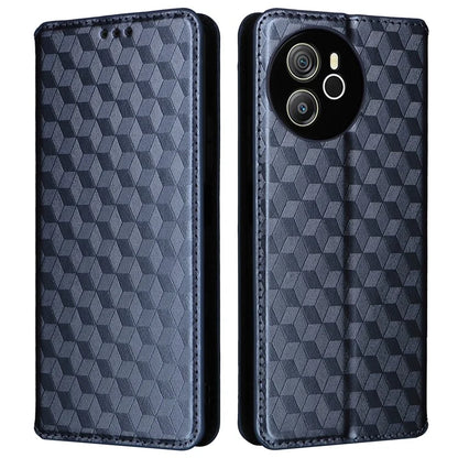 For Blackview Shark 8 Leather Case Rhombus Wallet Stand Flip Phone Cover