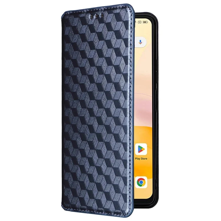 For Blackview Shark 8 Leather Case Rhombus Wallet Stand Flip Phone Cover